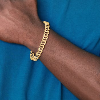 14K Yellow Gold Polished Fancy Link Bracelet
