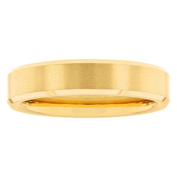 Robert Alton Men's Beveled Edge 6mm Band Ring In Tungsten