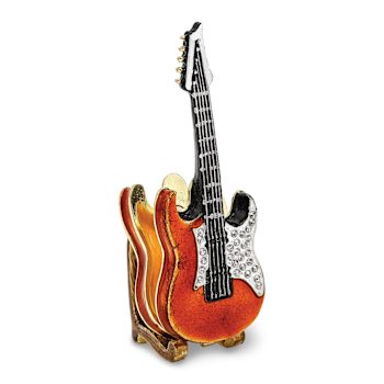 STRUMMIN' TUNES Red Guitar Trinket Box