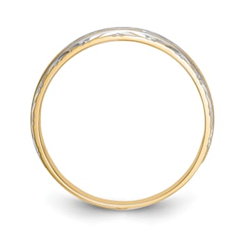 14K Yellow Gold AA Quality Mens Wedding Band