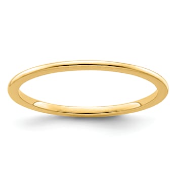 10K Yellow Gold 1.2mm Half Round Stackable Expressions Band