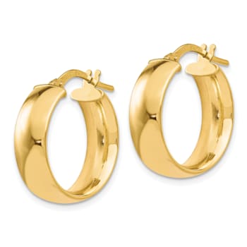 10k Yellow Gold 20mm x 2mm Polished Hoop Earrings