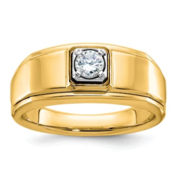 10K Yellow Gold Men's Diamond Ring 0.34ctw