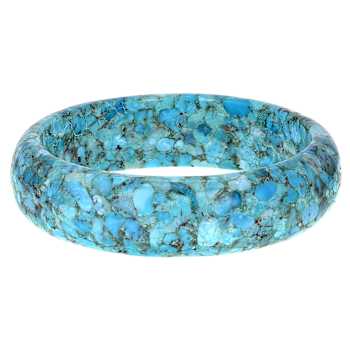 Turquoise Bangle Bracelet In Sterling Silver