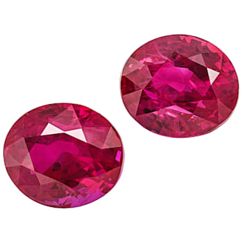 Ruby 8.24x7.21mm Oval Matched Pair 5.94ctw
