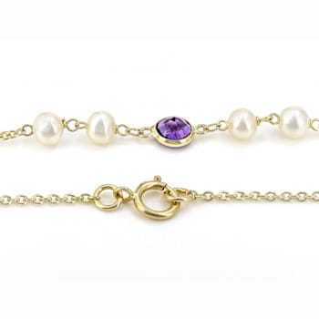 Multi-Gem 14k Yellow Gold Necklace 5.40ctw
