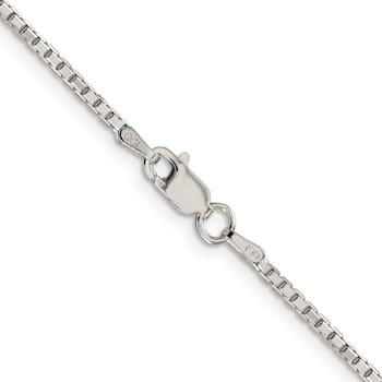 Sterling Silver 1.7mm 8 Sided Diamond-cut Box Chain Necklace