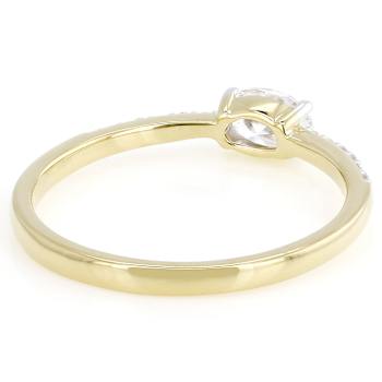 Oval And Round Lab-Grown Diamond Band Ring In 14K Gold Over Sterling
Silver 0.40ctw