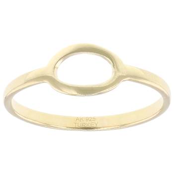 Oval Open Band Ring In 18K Gold Over Sterling Silver