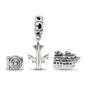 Sterling Silver Reflections Travel Bug Boxed Bead Set