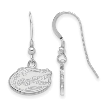 Rhodium Over Sterling Silver  LogoArt University of Florida Extra Small
Dangle Earrings