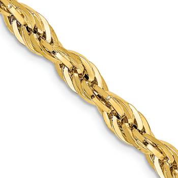 14k Yellow Gold 4.75mm Rope Link 26 Inch Chain