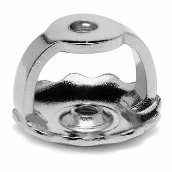 White Cubic Zirconia 14k White Gold Single Stud With Velvet Gift Box 0.30ctw