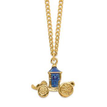 ROYAL BLUE Carriage with Ring Pad Trinket Box