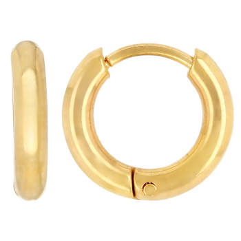 Gold Tone Stud And Hoop Earring Set Of 5