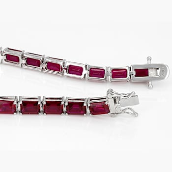 Lab-Created Ruby Tennis Bracelet In Sterling Silver 25.91ctw