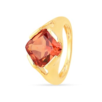 Peach Orange 14K Yellow Gold Over Sterling Silver Lab Created
Padparadscha Sapphire Orange Ring