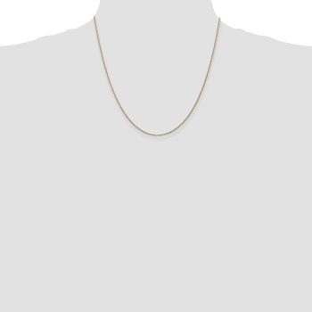 14k Yellow Gold 1mm Solid Diamond Cut Wheat Chain 20"