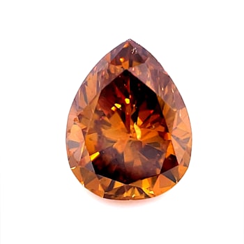Natural Cognac Diamond 7.07x5.53mm Pear Shape 1.02ct