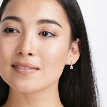 Morganite and Diamond 10K Pink Gold Earrings 1.29ctw