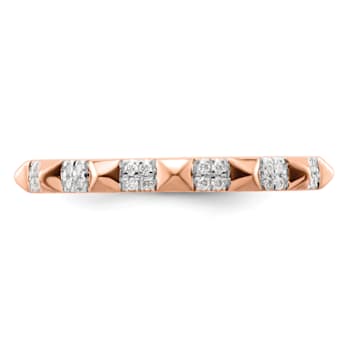 14K Rose Gold Stackable Expressions Diamond Ring 0.128ctw