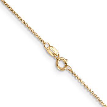 14k Yellow Gold 0.9mm Solid Cable 24 Inch Chain