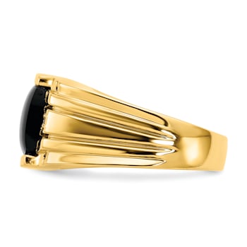 10K Yellow Gold AA Diamond men's ring