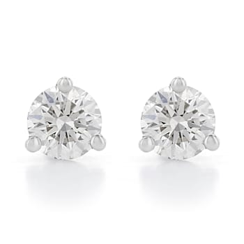 Certified White Lab-Grown Diamond H-I SI 14k White Gold Martini Stud
Earrings 0.50ctw