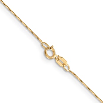 14k Yellow Gold 0.5mm Solid Box 14 Inch Chain