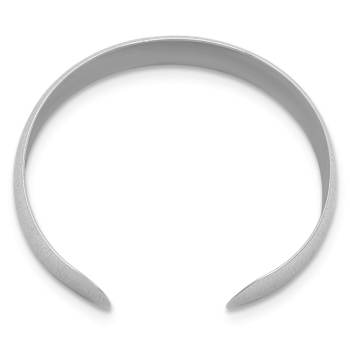 Wide Brushed Sterling Silver Cuff Bangle In Sterling Silver