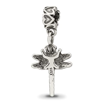 Sterling Silver Dragonfly Dangle Bead