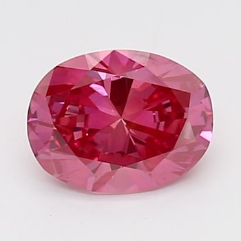 0.99ct Deep Pink Oval Lab-Grown Diamond SI1 Clarity IGI Certified