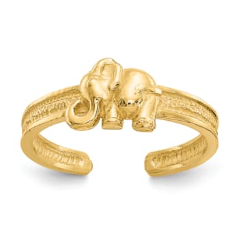 14K Yellow Gold Elephant Toe Ring