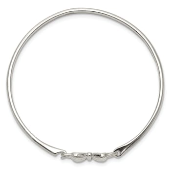 Sterling Silver Bow Baby Bangle Bracelet