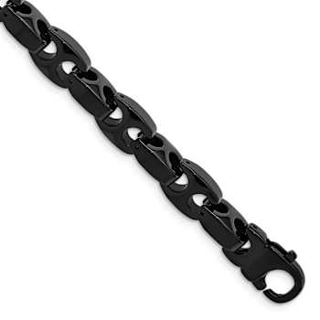 Tungsten Polished Black IP-plated Bracelet