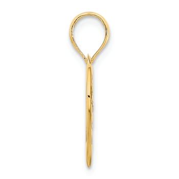 14k Yellow Gold Mom Heart Pendant