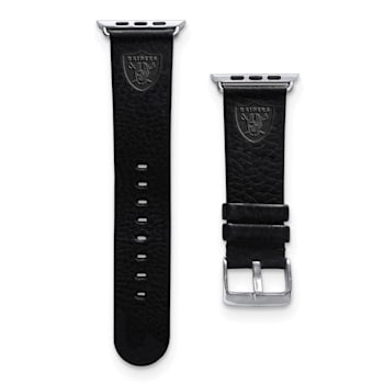 Gametime Las Vegas Raiders Leather Band fits Apple Watch (38/40mm M/L
Black). Watch not included.