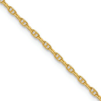 14k Yellow Gold 1.5mm Solid Mariners Link 20 Inch Chain