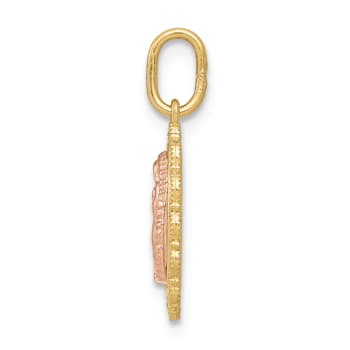 14K Yellow and Rose Gold Guadalupe Pendant
