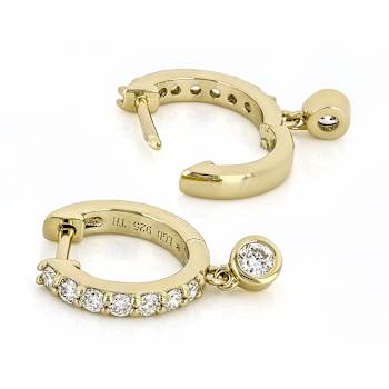 Everyday Lab-Grown Diamond Huggie Earrings 0.60ctw In 14K Gold Over
Sterling Silver