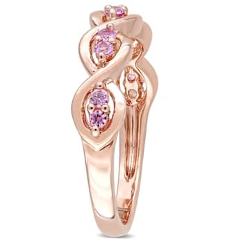 Pink Sapphire 14K Rose Gold Ring 0.30ctw