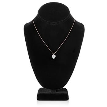 White Cubic Zirconia 14k Rose Gold Pendant With Chain 2.00ctw
