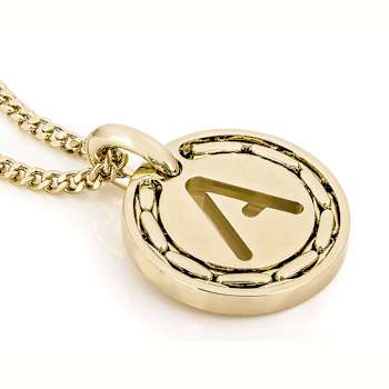 Cardano Initial A Pendant Necklace In 18K Gold Over Bronze