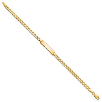 14k Yellow Gold Cuban Link ID Bracelet