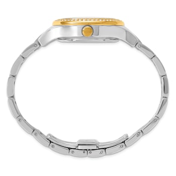 Ladies Charles Hubert Two-tone Stainless Steel Black Dial Watch