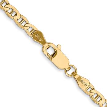 14k Yellow Gold 3mm Anchor Link Chain 26 inch