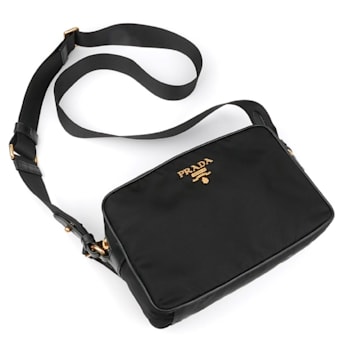 Prada Tessuto Nylon Black Camera Bag Crossbody