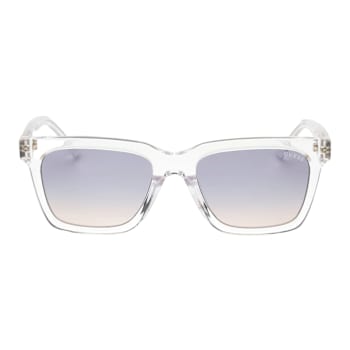 Guess Crystal Clear Frame / Gradient Blue Lenses Sunglasses
