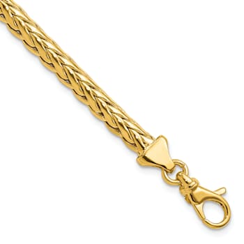 14k Yellow Gold 4.8mm Polished Fancy Link Bracelet
