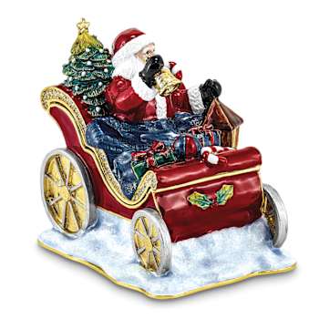 CRUISIN' SANTA in Sleigh Trinket Box